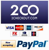 paypal, 2co, visa, master card